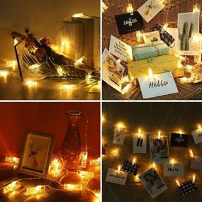 img 2 attached to 🌟 Teen Girl Bedroom Decor: Adecorty 40 LED Photo Clip String Lights - Remote Control, 8 Modes, 14.1ft, Warm White