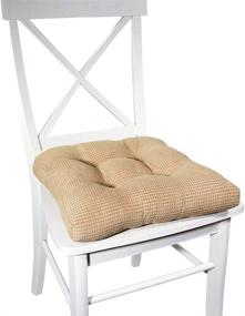 img 3 attached to 🪑 Arlee - Tyler Chair Pad Seat Cushion, Memory Foam, Non-Skid Backing, Durable Fabric, Comfort and Softness, Pressure-Relieving, Contours to Body, Washable, 15.5 x 15.5 Inches (Bamboo Tan, Set of 2)