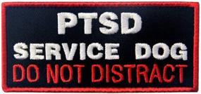 img 4 attached to Premium Service Dog Patch Vests/Harnesses for PTSD Support - Applique Embroidered, Fastener Hook & Loop Emblem - Do Not Distract!