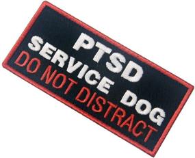 img 1 attached to Premium Service Dog Patch Vests/Harnesses for PTSD Support - Applique Embroidered, Fastener Hook & Loop Emblem - Do Not Distract!