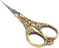 🔪 bihrtc european vintage style scissors in stainless steel for cross stitch, embroidery, sewing, handcraft, craft art work - diy tool in bronze logo