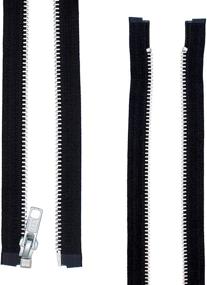 img 1 attached to 🧥 YKK 30-Inch Jacket Zipper - YKK #5 Aluminum Metal - Medium Weight Separating Zipper - Black (1 Zipper) - Made in USA