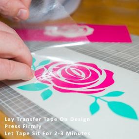 img 3 attached to 🔍 Frisco Craft Clear Transfer Paper Tape - Premium Roll for Precise Alignment of Silhouette Cameo, Cricut Adhesive Vinyl Decals (12" x 50 FT)