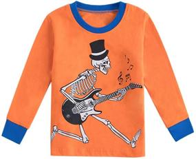 img 4 attached to Csbks Novelty Skeleton T Shirt Cotton Boys' Clothing and Tops, Tees & Shirts