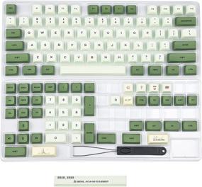 img 4 attached to 🍵 Premium Matcha Dye Sub Keycap Set for MX Keyboards - XDA Style, Perfect for Japanese, Korean, Russian Language Users - 104 87 61 96 75 80 64 68 Layout - (Matcha English Base Kit)