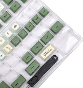 img 2 attached to 🍵 Premium Matcha Dye Sub Keycap Set for MX Keyboards - XDA Style, Perfect for Japanese, Korean, Russian Language Users - 104 87 61 96 75 80 64 68 Layout - (Matcha English Base Kit)