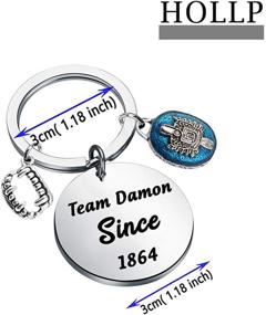 img 3 attached to 🔑 HOLLP The Originals Inspired Jewelry: A Perfect Keychain Gift for TV Fans, Team Damon Since 1864