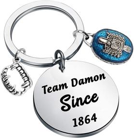 img 4 attached to 🔑 HOLLP The Originals Inspired Jewelry: A Perfect Keychain Gift for TV Fans, Team Damon Since 1864