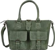 👜 women's top handle bag - antonio valeria beck hunter leather logo