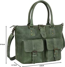 img 3 attached to 👜 Women's Top Handle Bag - Antonio Valeria Beck Hunter Leather