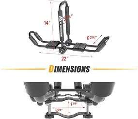 img 3 attached to Bilateral складной каяк карриер от AA-Racks для каноэ - 180° складывающееся кровельное крепление для SUP, серфинга и лыжной доски на внедорожнике, автомобиле и грузовике