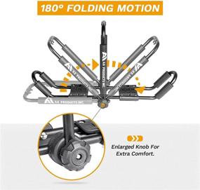 img 2 attached to Bilateral складной каяк карриер от AA-Racks для каноэ - 180° складывающееся кровельное крепление для SUP, серфинга и лыжной доски на внедорожнике, автомобиле и грузовике