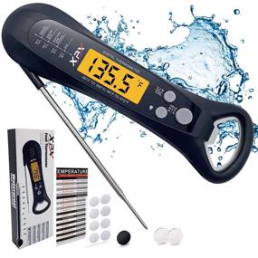 img 4 attached to XPX Meat Thermometer: Ultra-Fast Digital Instant Read for Cooking -58°F to 572°F, Waterproof with Chart for Kitchen, Smoker, BBQ