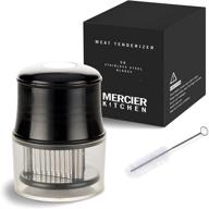 mercier 56-blade professional needle meat tenderizer with cleaning brush - perfect for steak, chicken, fish, and pork logo