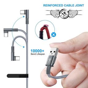 img 2 attached to 🔌 Улучшенные USB C-кабели длиной 6 футов (2 штуки), быстрая зарядка 3 Ампер для устройств Type C, быстрая передача данных USB A к USB C, долговечный кабель с оплеткой из нейлона для iPad, Samsung, Google Pixel, Nexus и других устройств.