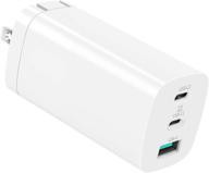 sisyphy dual usb c charger [ul listed] 65w & 45w 3 port pd3.0 qc3.0 [gan tech] wall adapter power pd | compatible for iphone 12, galaxy s21 note20 ultra, surface, macbook, usbc laptops and phones logo