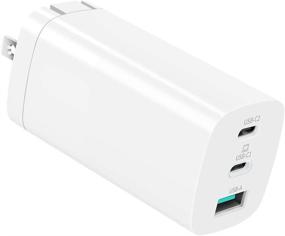 img 4 attached to Sisyphy Dual USB C Charger [UL Listed] 65W & 45W 3 Port PD3.0 QC3.0 [GaN Tech] Wall Adapter Power PD | Compatible for iPhone 12, Galaxy S21 Note20 Ultra, Surface, MacBook, USBC Laptops and Phones