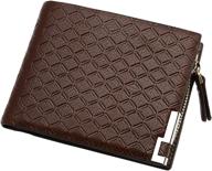 premium leather bifold wallet with credit card pocket: sleek and stylish logo