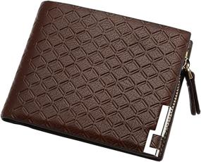 img 4 attached to Premium Leather Bifold Wallet with Credit Card Pocket: Sleek and Stylish