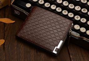 img 1 attached to Premium Leather Bifold Wallet with Credit Card Pocket: Sleek and Stylish