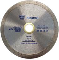 💎 efficient cutting with kingthai 4 1/2 inch tile continuous rim diamond saw blade for ceramics and porcelain, wet cutting, 7/8"-5/8" arbor logo