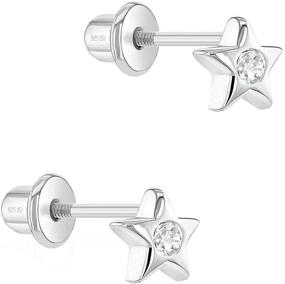 img 3 attached to SEO-Friendly Sterling Silver Earrings 💎 for Toddlers - Charming Girls' Jewelry