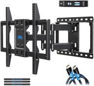 📺 tv mount bracket for 42-70 inch flat screen tvs | full motion wall mounts with swivel dual arms | max vesa 600x400mm | 100 lbs loading | fits 16" wood studs | mounting dream md2296 logo