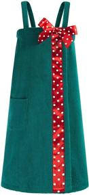 img 4 attached to Zexxxy Girls Bath Wrap Towel Adjustable Bathrobe with Polka Dot Bow Cover Up, Sizes 4-14 Years