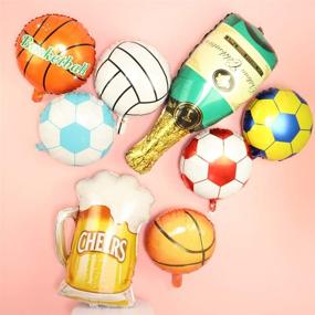 img 1 attached to 🍺 Beer Cup Balloons Set of 4 - Summer Party Decor, Beer Festival Helium Mylar Balloons, Birthday Bash Supplies (Gold)