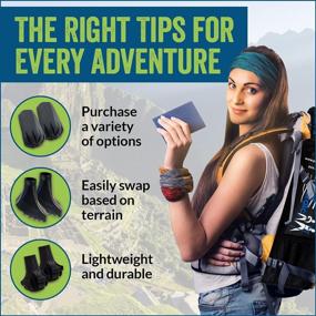 img 2 attached to 🏔️ Premium Pack of Ultra-Durable Rubber Replacement Tips for Trekking Poles - Universal Fit for All Standard Hiking and Nordic Walking Poles