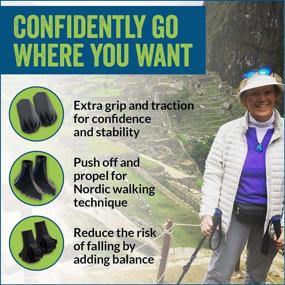 img 1 attached to 🏔️ Premium Pack of Ultra-Durable Rubber Replacement Tips for Trekking Poles - Universal Fit for All Standard Hiking and Nordic Walking Poles
