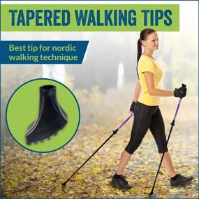 img 4 attached to 🏔️ Premium Pack of Ultra-Durable Rubber Replacement Tips for Trekking Poles - Universal Fit for All Standard Hiking and Nordic Walking Poles