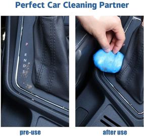img 1 attached to 🔵 JUSTTOP Универсальный Гель для чистки автомобиля - Гель для детейлинга с автоматическим умалчиванием для автомобильного интерьера и чистки ноутбука (синий)