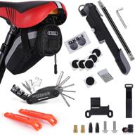 ultimate bike repair kit: bicycle-tool-set with saddle bag, portable 100psi high pressure mini pump, 16-in-1 multi-function tools, cycling accessories - ideal for camping & travel essentials logo