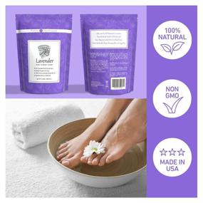 img 3 attached to 🌿 Purely Northwest 3 lb-Calming Lavender Foot & Body Soak with Epsom Salt - Soothes Sore Muscles and Feet. Effective Relief for Plantar Fasciitis, Gout, Calluses, Cracked Heels, Toenail Fungus & Athlete's Foot. Made in the USA.
