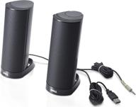 🔊 enhance your audio experience with dell ax210 usb stereo speaker system (w955k) in sleek black design logo