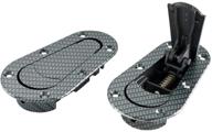 aerocatch 120-3000: sleek black carbon fiber look flush hood latch and pin kit logo