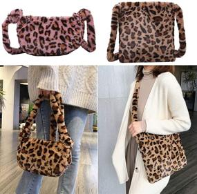 img 3 attached to 🐆 Leopard Print Shoulder Crossbody Messenger Handbags & Wallets for Women, Totes Included