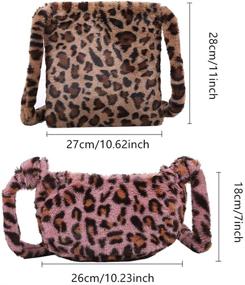 img 2 attached to 🐆 Leopard Print Shoulder Crossbody Messenger Handbags & Wallets for Women, Totes Included