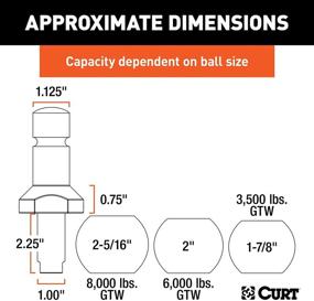 img 3 attached to 🔗 CURT 42225 Chrome Steel Switch Ball Set: 3 Sizes for Up to 8,000 lbs. GTW