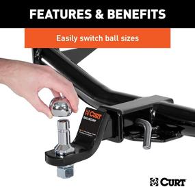 img 1 attached to 🔗 CURT 42225 Chrome Steel Switch Ball Set: 3 Sizes for Up to 8,000 lbs. GTW