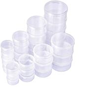 📦 ljy 36 pieces: versatile clear plastic storage containers with lids for small items & craft projects logo