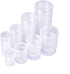 img 4 attached to 📦 LJY 36 Pieces: Versatile Clear Plastic Storage Containers with Lids for Small Items & Craft Projects