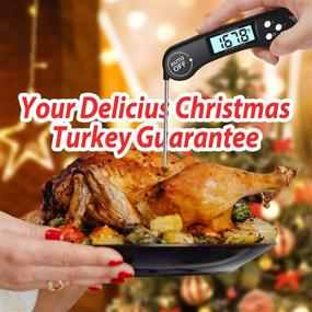 img 3 attached to 🌡️ DOQAUS Digital Meat Thermometer: Instant Read for Cooking, Backlit Display, Reversible Probe - Ideal for Turkey, Candy, Grill, BBQ