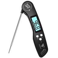 🌡️ doqaus digital meat thermometer: instant read for cooking, backlit display, reversible probe - ideal for turkey, candy, grill, bbq logo