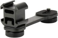 📷 nother muliocean triple cold shoe mount adapter: enhanced vlogging experience for zhiyun smooth 4 dji osmo pocket osmo mobile 3 feiyutech vimble 2 3-axis gimbal accessories logo