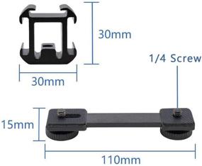 img 2 attached to 📷 Nother MULIOCEAN Triple Cold Shoe Mount Adapter: Enhanced Vlogging Experience for Zhiyun Smooth 4 DJI Osmo Pocket Osmo Mobile 3 Feiyutech Vimble 2 3-Axis Gimbal Accessories