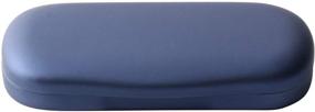 img 4 attached to 👓 Men's Eyeglass Case - Hard Shell Protective Glasses Case for Eyeglasses and Reading Glasses (Blue)