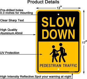 img 2 attached to 🚶 Enhanced Safety with Joffreg Reflective Aluminum for Pedestrian Traffic
