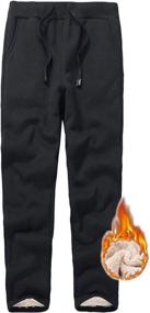 img 4 attached to Womens Warm Fleece Sherpa Lined Sweatpants: Cozy Comfort for Active Lifestyles